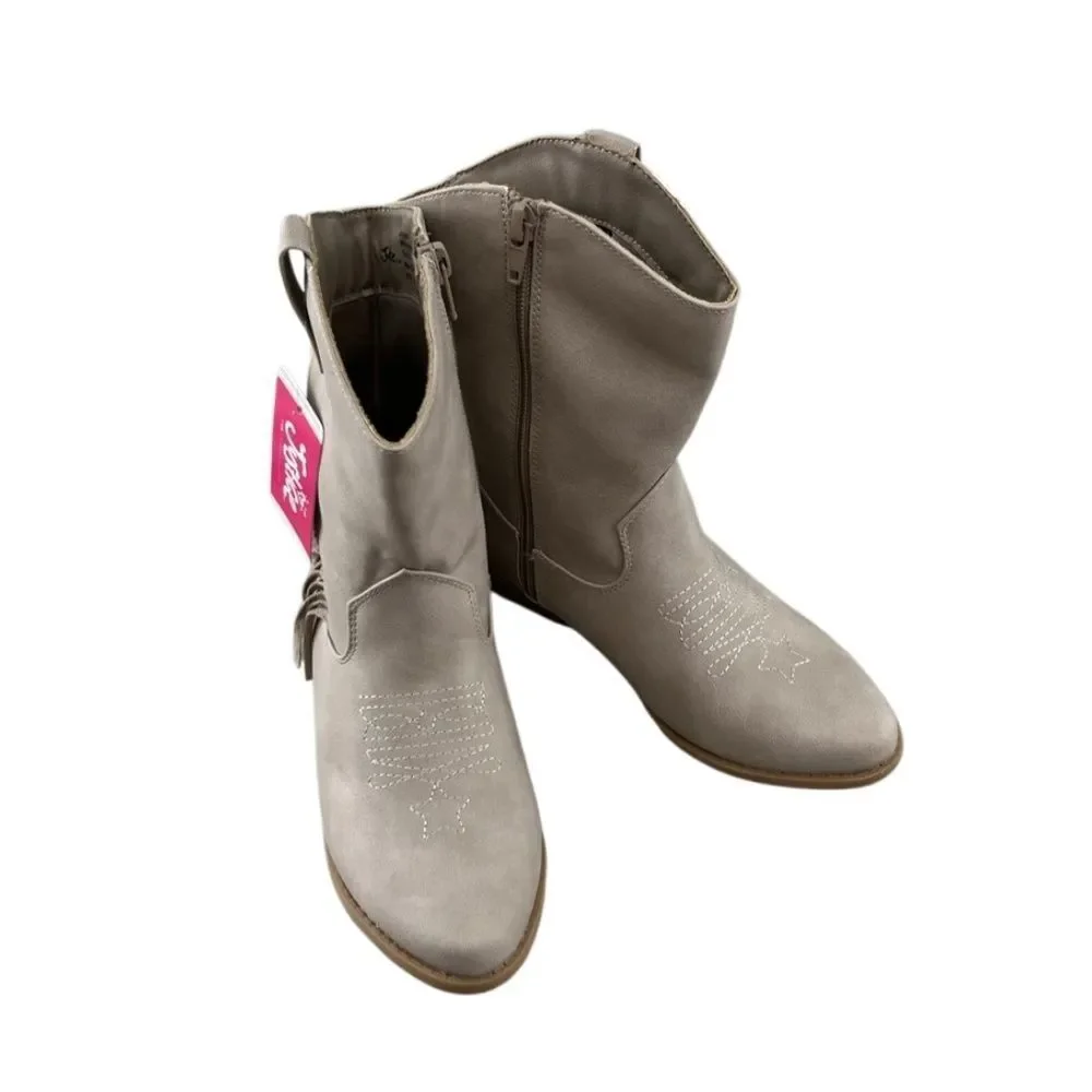 Little Girls Justice Cowgirl Western Boots With Fringe Size 2